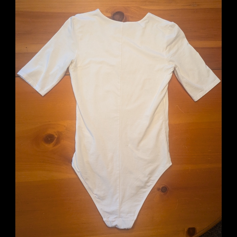 Everlane White Supima Bodysuit Small